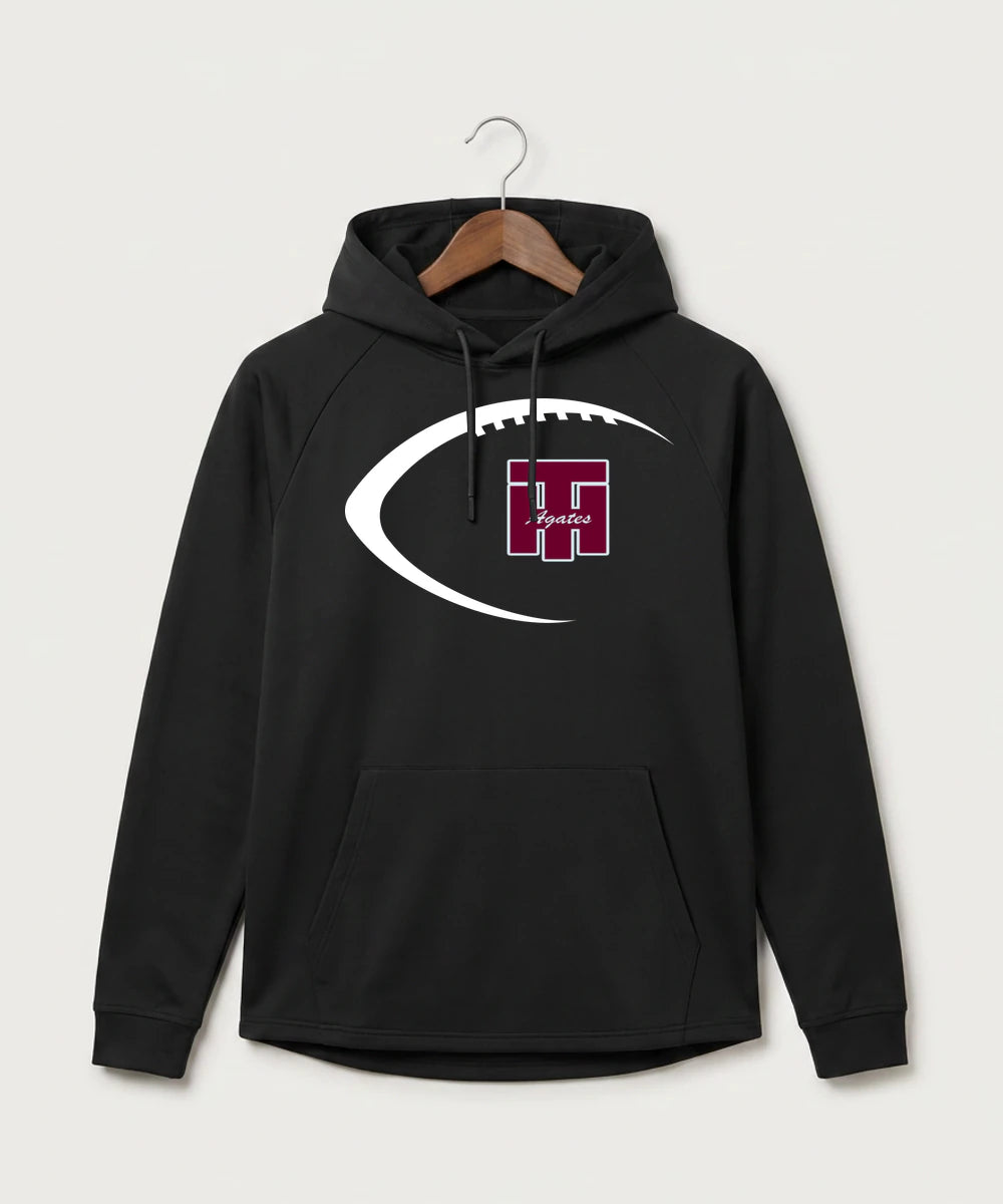 Two Harbors High School Football (Boys) - Black Hoodie - Full Front