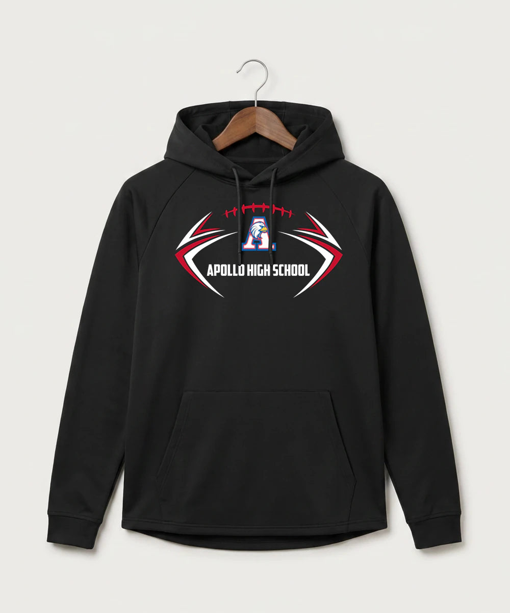 Apollo High School Football (Boys) - Black Hoodie - Full Front
