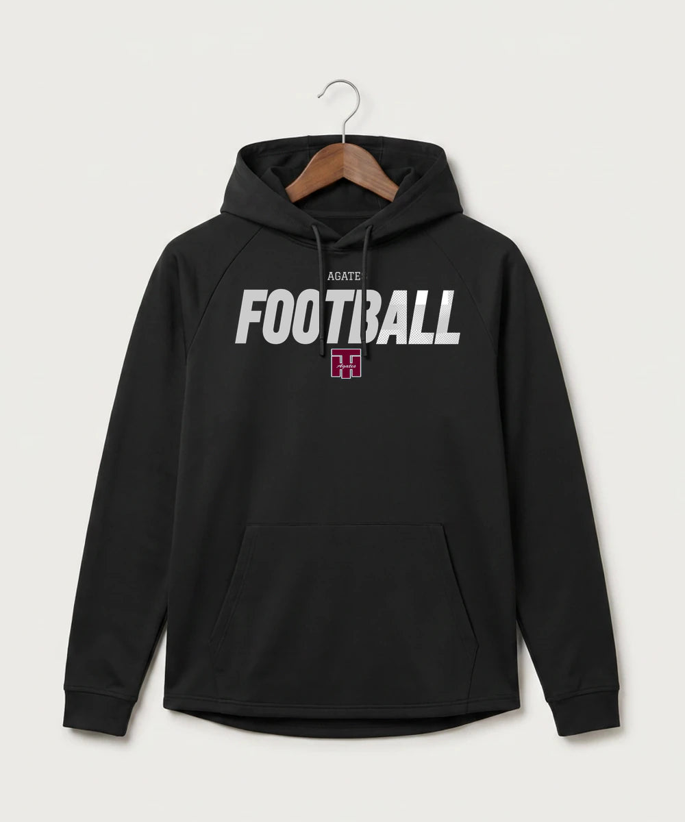 Two Harbors High School Football (Boys) - Black Hoodie - Full Front