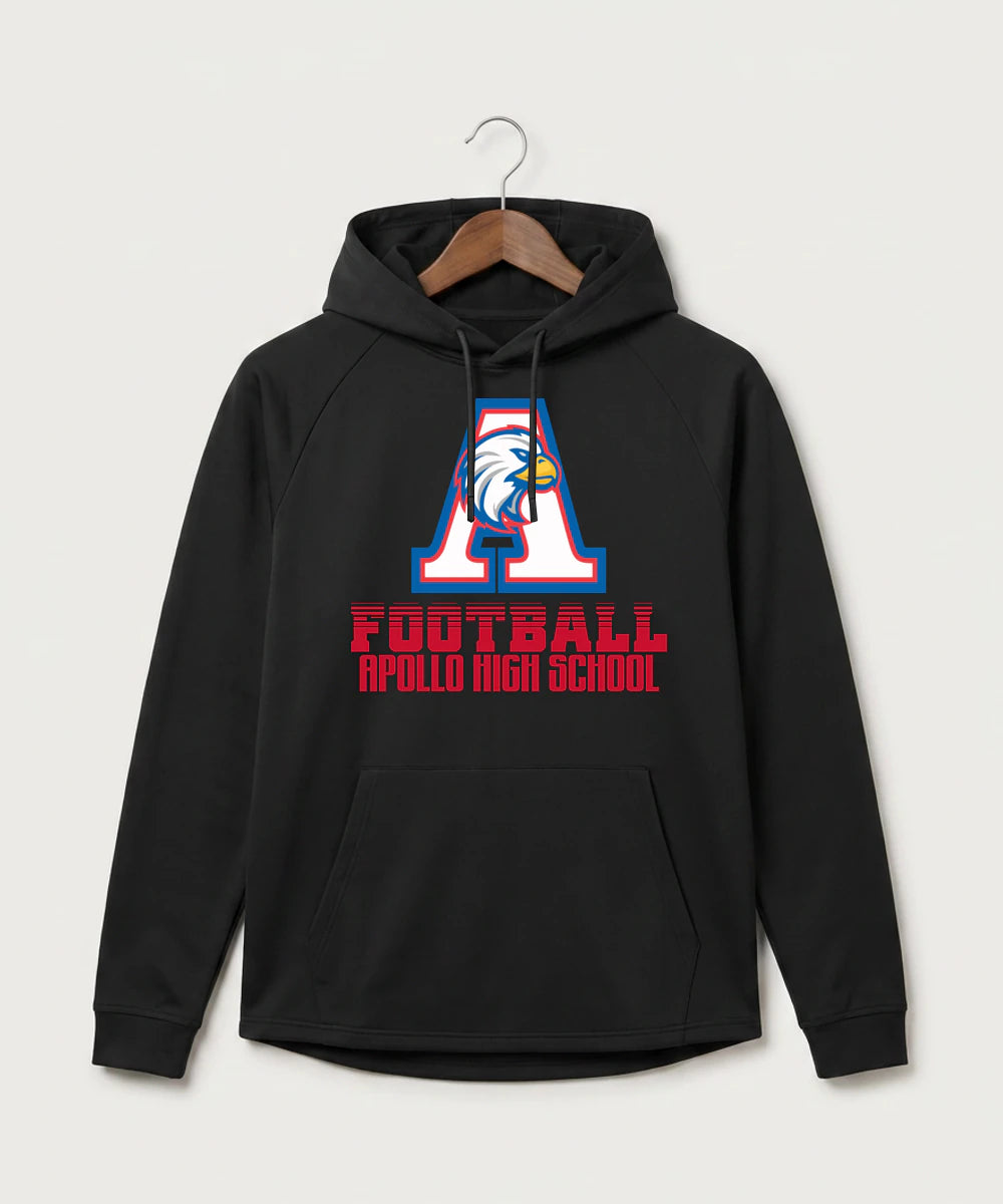 Apollo High School Football (Boys) - Black Hoodie - Full Front