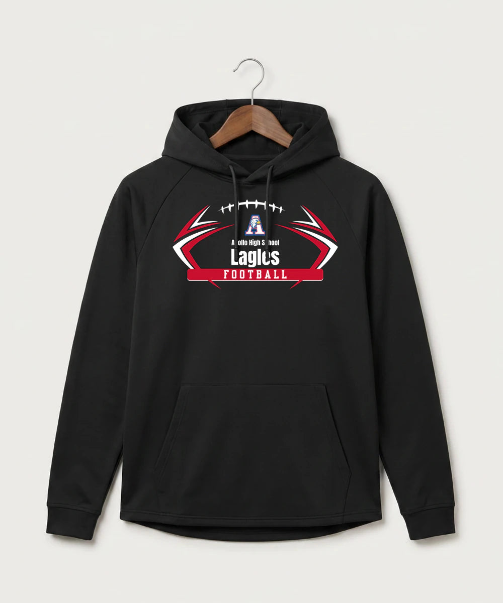 Apollo High School Football (Boys) - Black Hoodie - Full Front