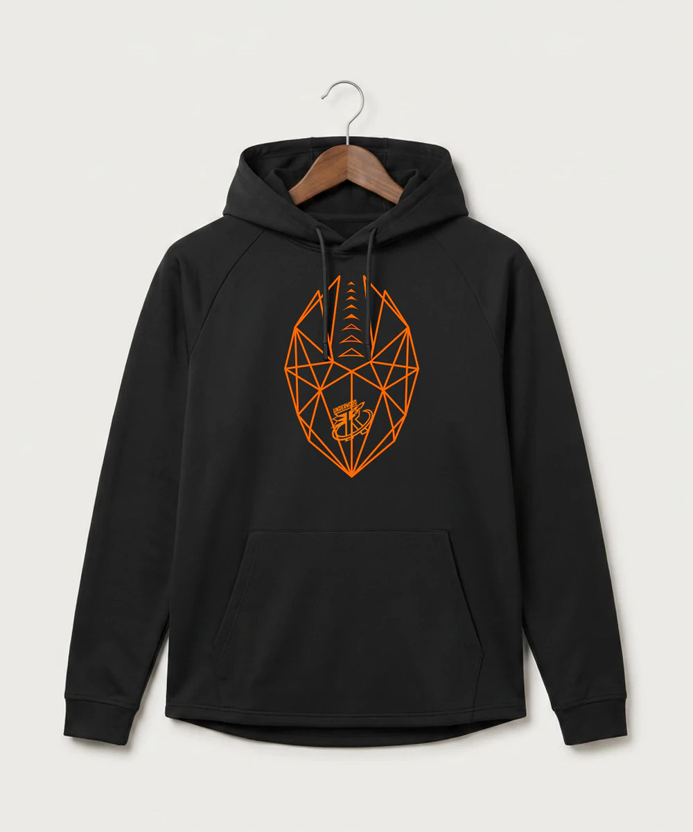 Underwood High School Football (Boys) - Black Hoodie - Full Front