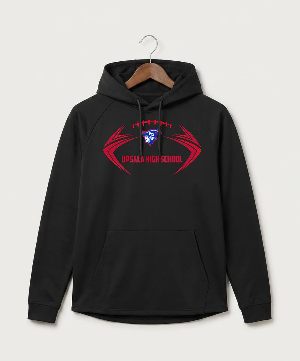Upsala High School Football (Boys) - Black Hoodie - Full Front