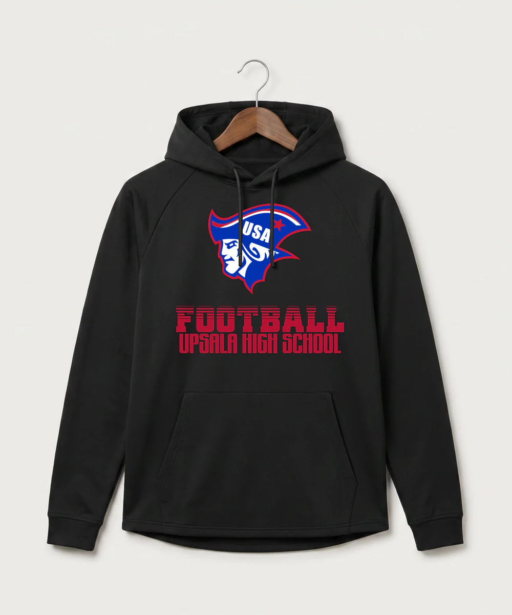 Upsala High School Football (Boys) - Black Hoodie - Full Front