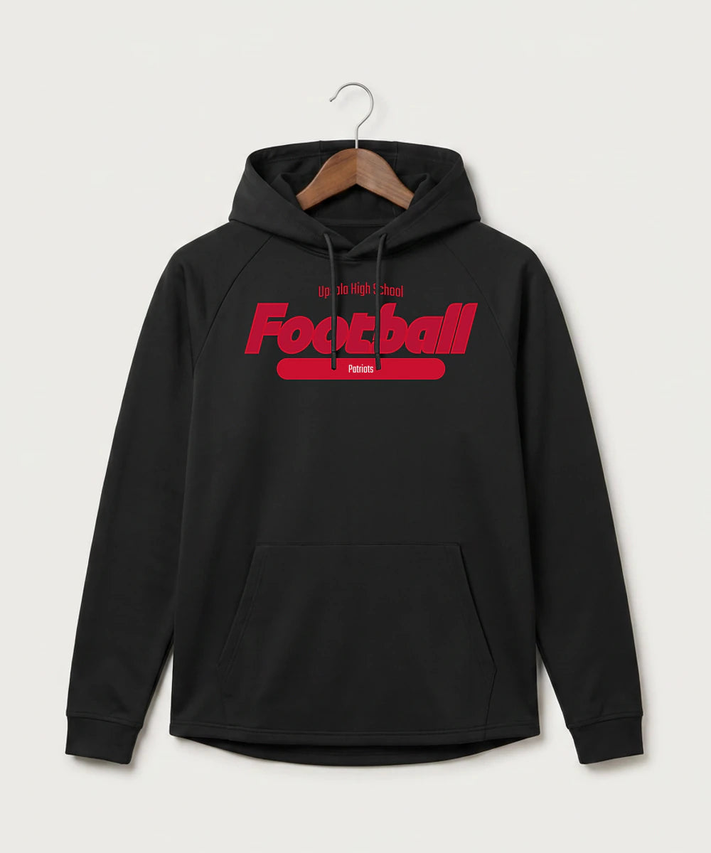Upsala High School Football (Boys) - Black Hoodie - Full Front