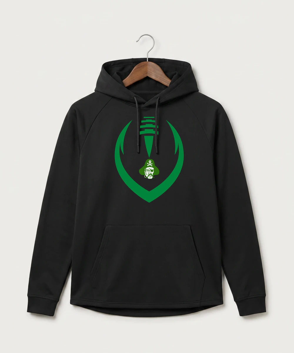 Verndale High School Football (Boys) - Black Hoodie - Full Front