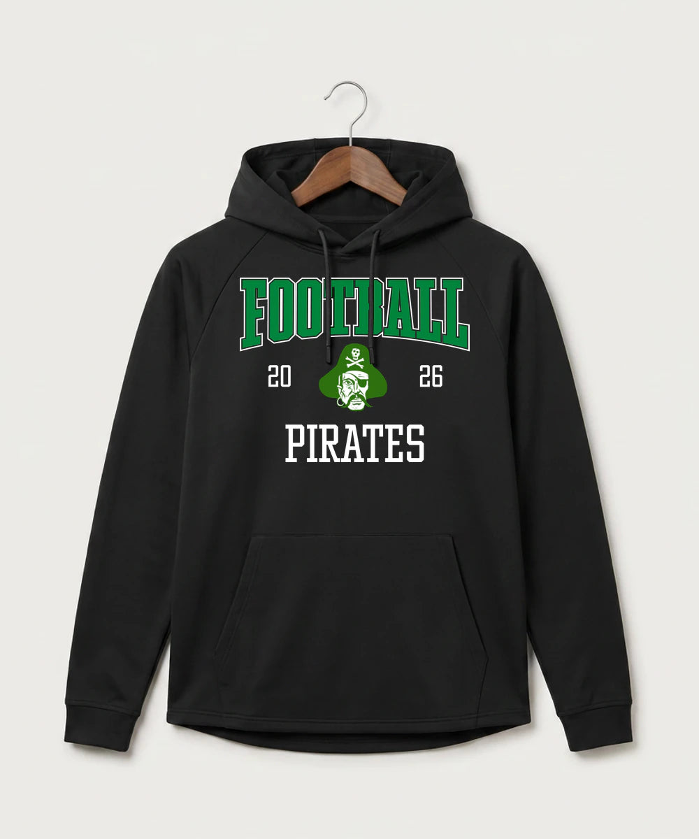 Verndale High School Football (Boys) - Black Hoodie - Full Front