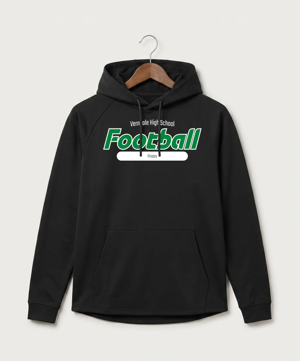 Verndale High School Football (Boys) - Black Hoodie - Full Front