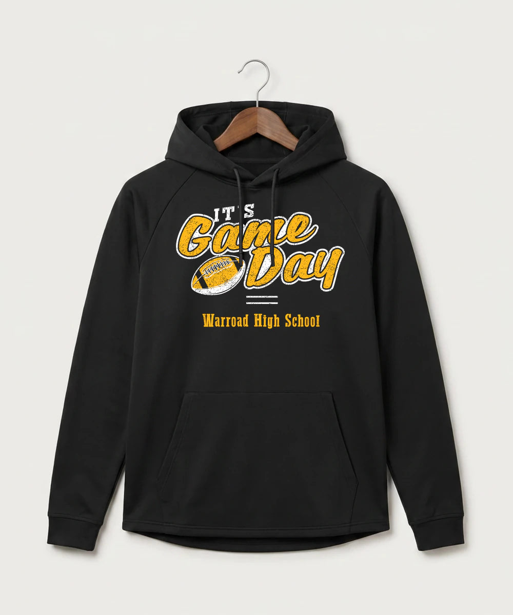 Warroad High School Football (Boys) - Black Hoodie - Full Front