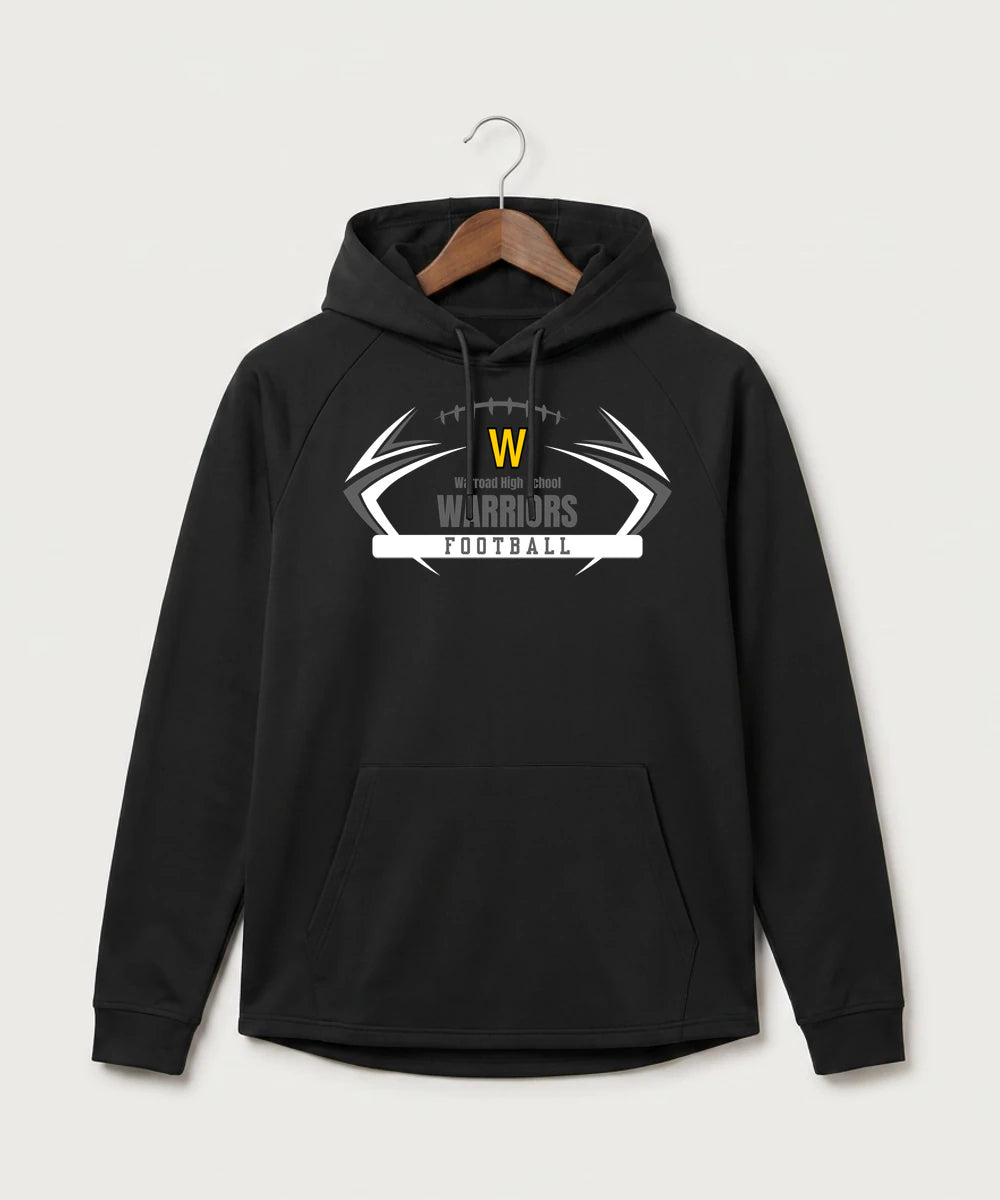 Warroad High School Football (Boys) - Black Hoodie - Full Front