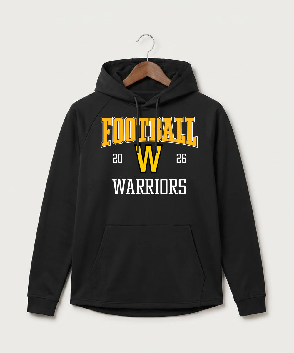 Warroad High School Football (Boys) - Black Hoodie - Full Front