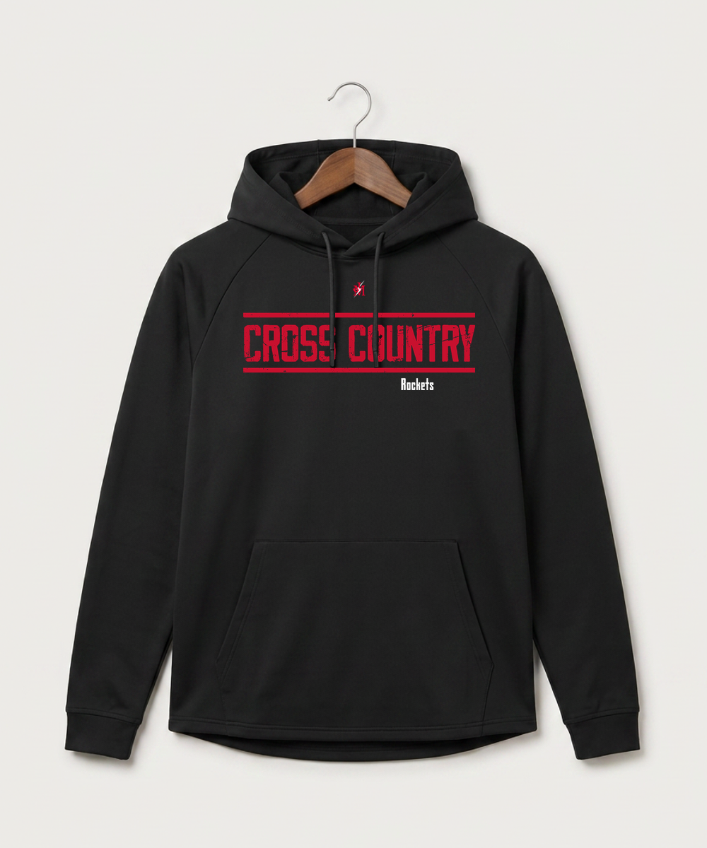 John Marshall High School Cross Country (Coed) - Black Hoodie - Full Front