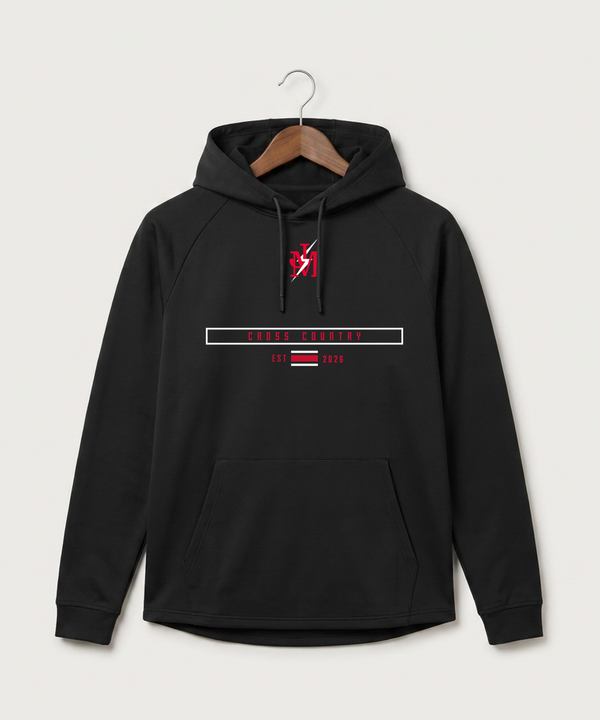 John Marshall High School Cross Country (Coed) - Black Hoodie - Full Front