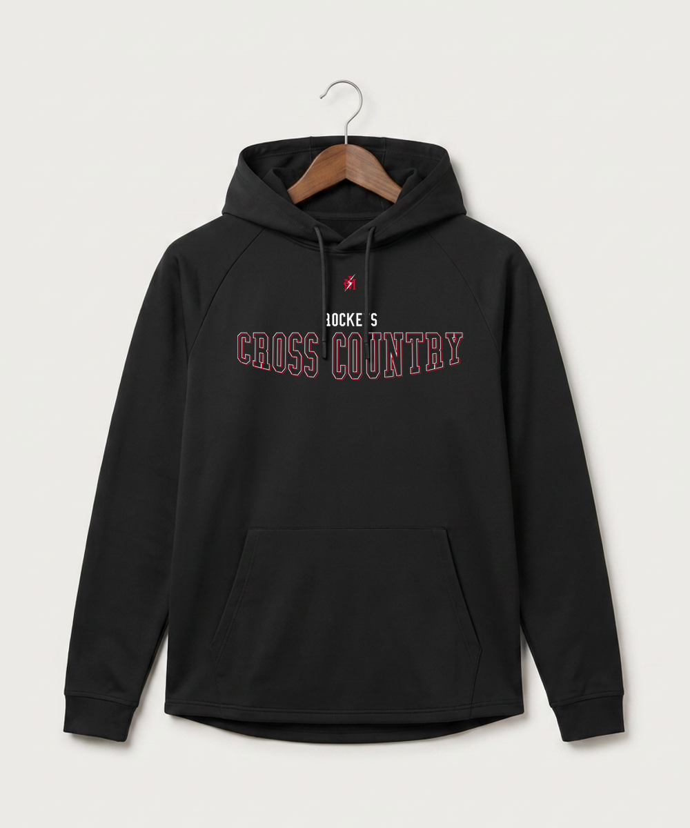 John Marshall High School Cross Country (Coed) - Black Hoodie - Full Front
