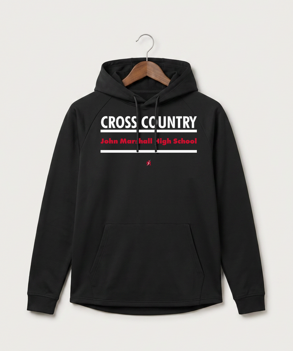 John Marshall High School Cross Country (Coed) - Black Hoodie - Full Front