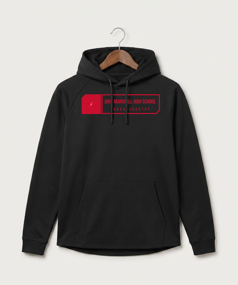 John Marshall High School Cross Country (Coed) - Black Hoodie - Full Front