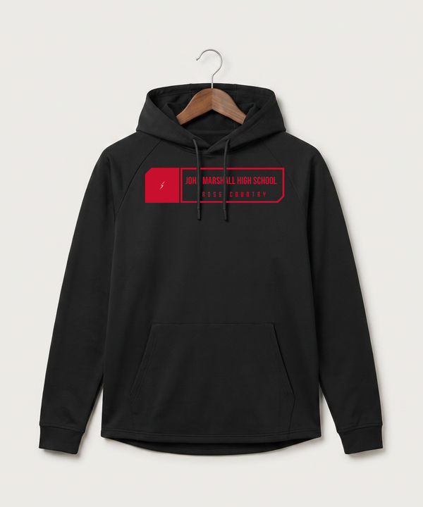 John Marshall High School Cross Country (Coed) - Black Hoodie - Full Front