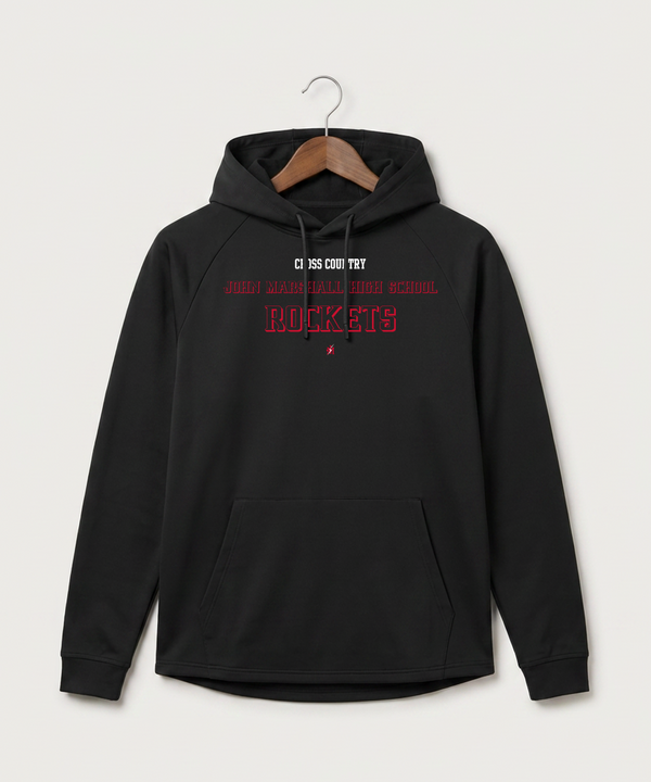John Marshall High School Cross Country (Coed) - Black Hoodie - Full Front