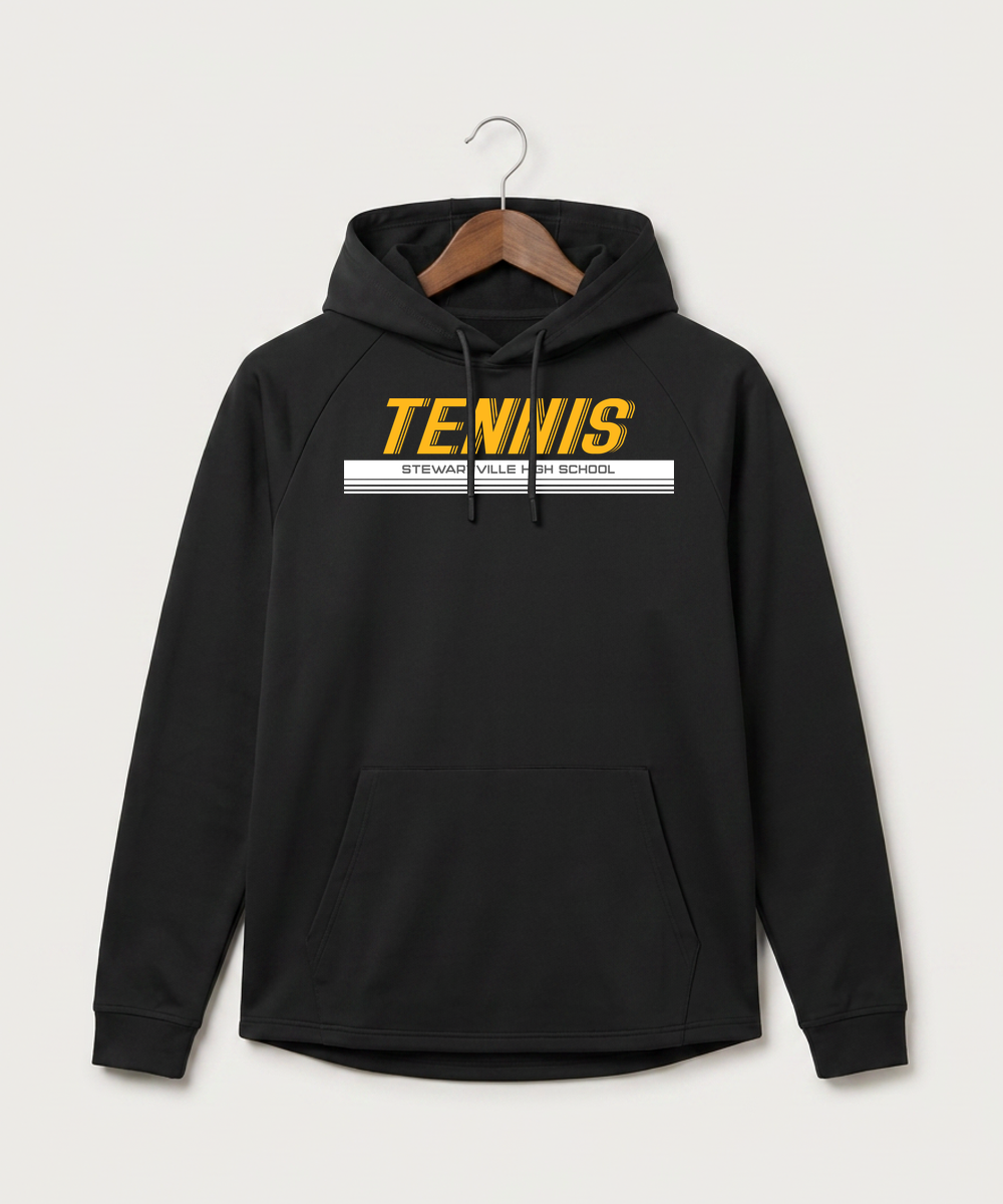 Stewartville High School Tennis (Coed) - Black Hoodie - Full Front