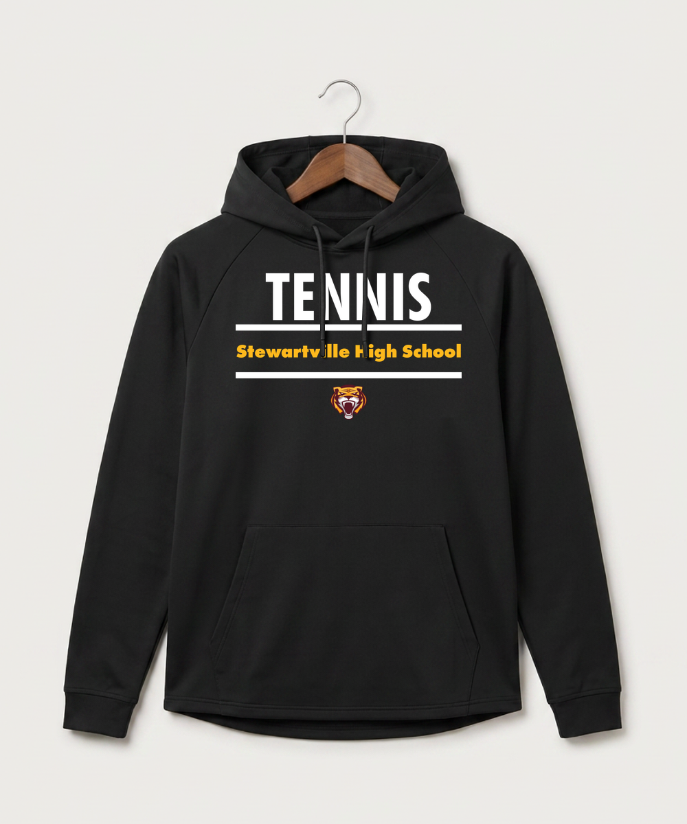 Stewartville High School Tennis (Coed) - Black Hoodie - Full Front