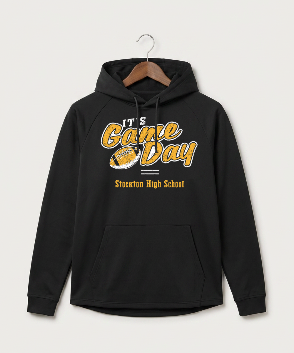 Stockton High School Football - Black Hoodie - Full Front
