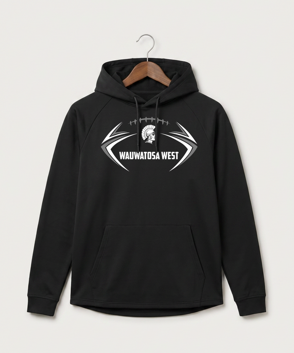 Wauwatosa West Football - Black Hoodie - Full Front