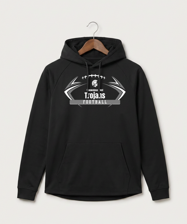 Wauwatosa West Football - Black Hoodie - Full Front