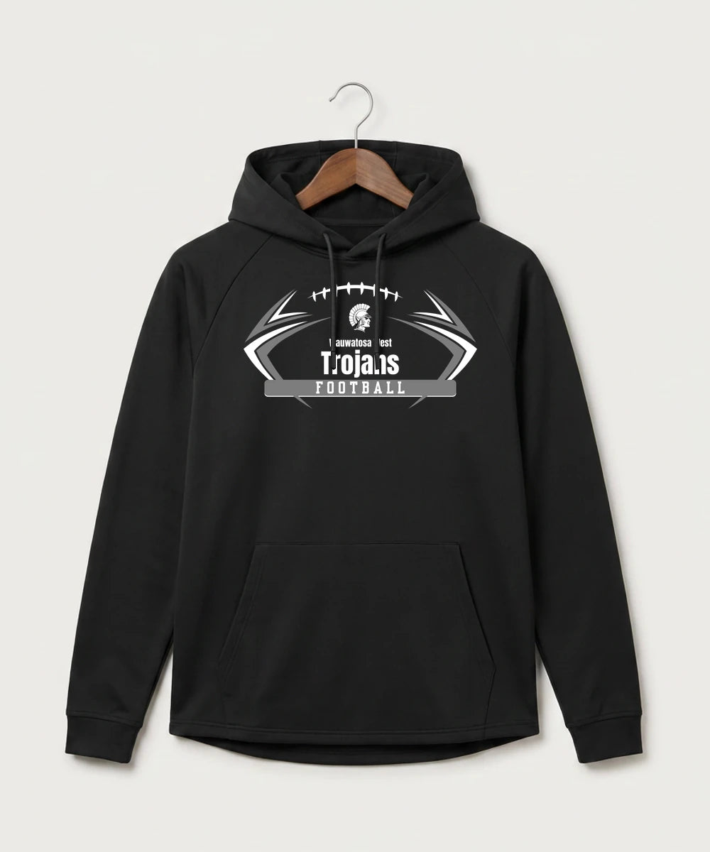 Wauwatosa West Football - Black Hoodie - Full Front