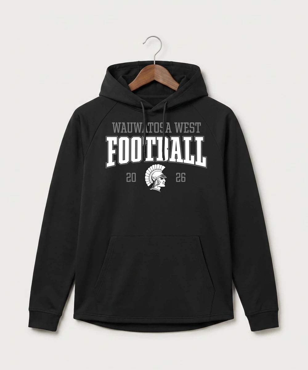 Wauwatosa West Football - Black Hoodie - Full Front