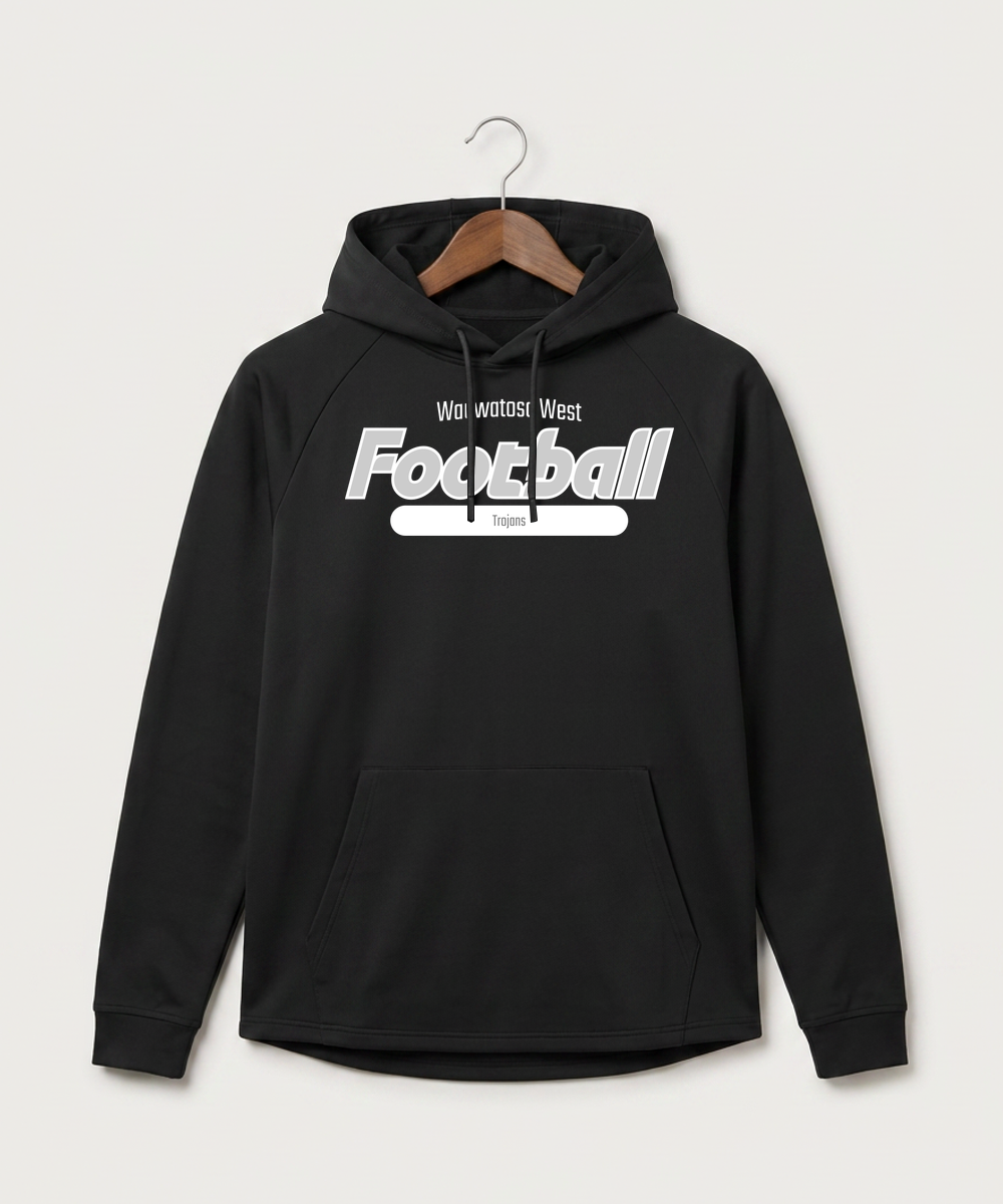 Wauwatosa West Football - Black Hoodie - Full Front
