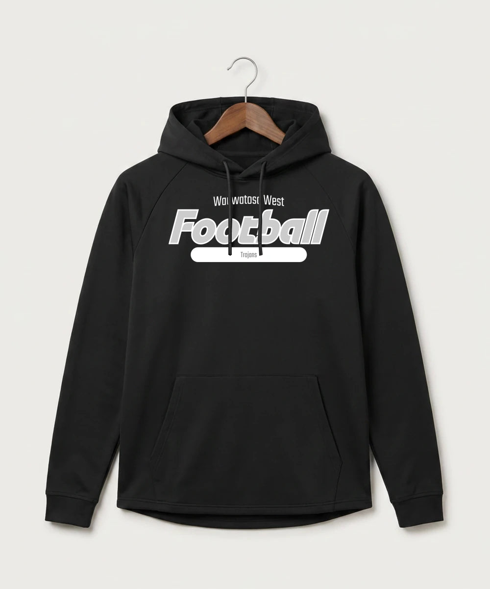Wauwatosa West Football - Black Hoodie - Full Front