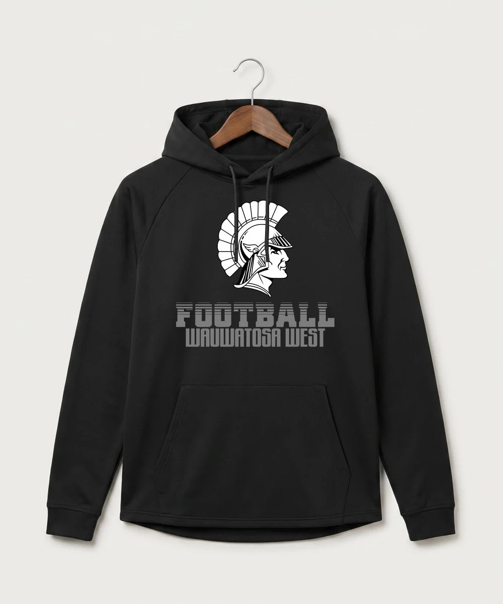 Wauwatosa West Football - Black Hoodie - Full Front