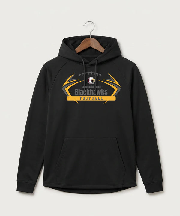 Stockton High School Football - Black Hoodie - Full Front