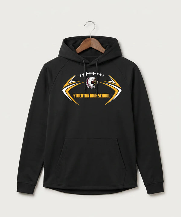 Stockton High School Football - Black Hoodie - Full Front