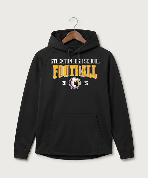 Stockton High School Football - Black Hoodie - Full Front