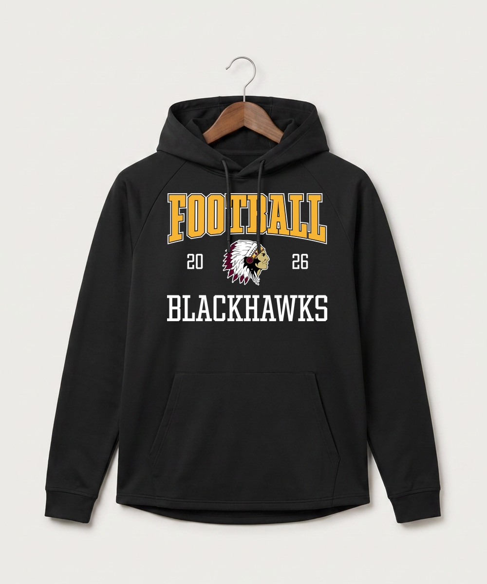 Stockton High School Football - Black Hoodie - Full Front
