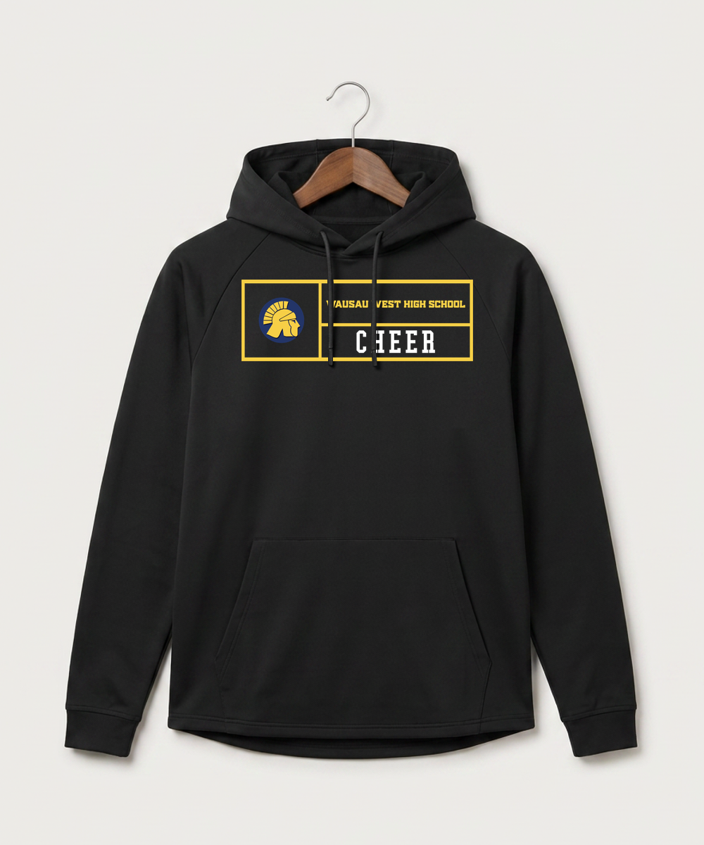 Wausau West High School Cheer - Black Hoodie - Full Front