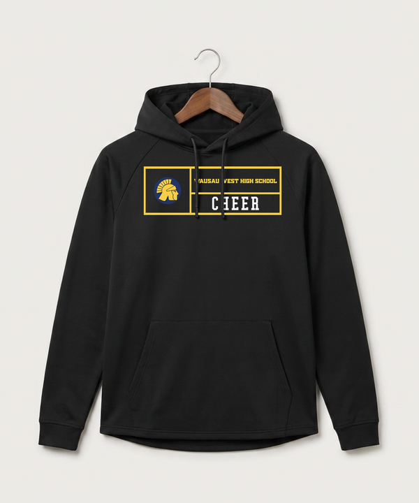 Wausau West High School Cheer - Black Hoodie - Full Front