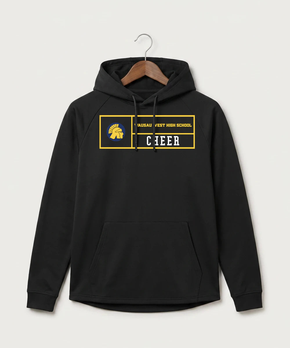 Wausau West High School Cheer - Black Hoodie - Full Front