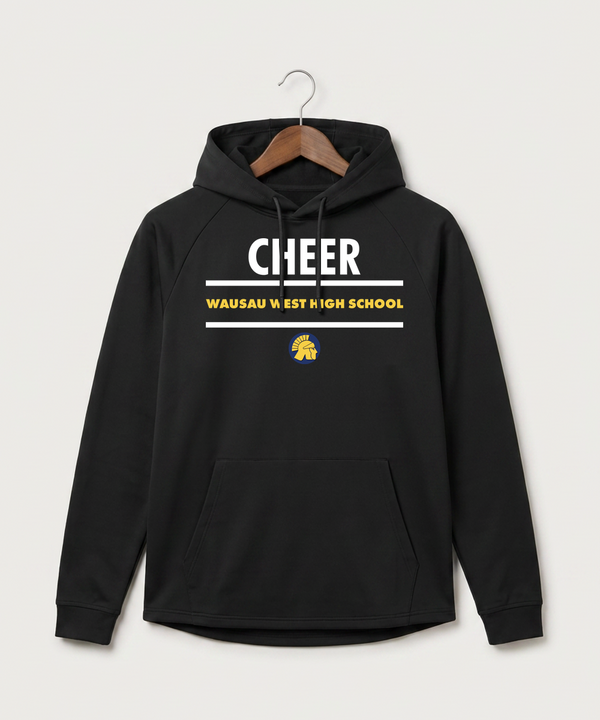 Wausau West High School Cheer - Black Hoodie - Full Front