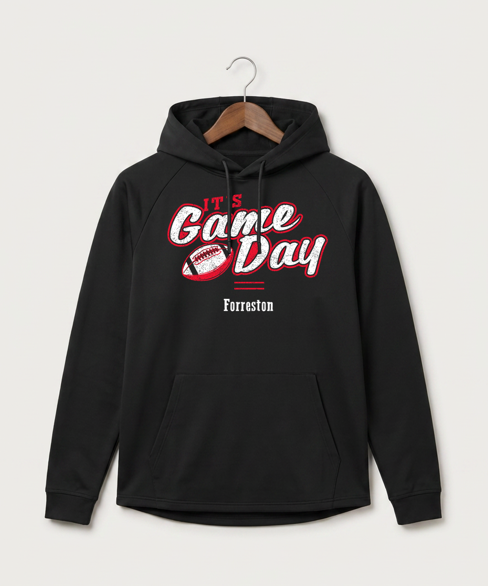 Forreston Football - Black Hoodie - Full Front