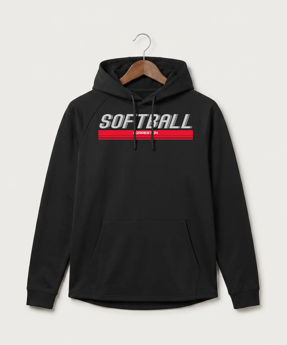 Forreston Softball - Black Hoodie - Full Front