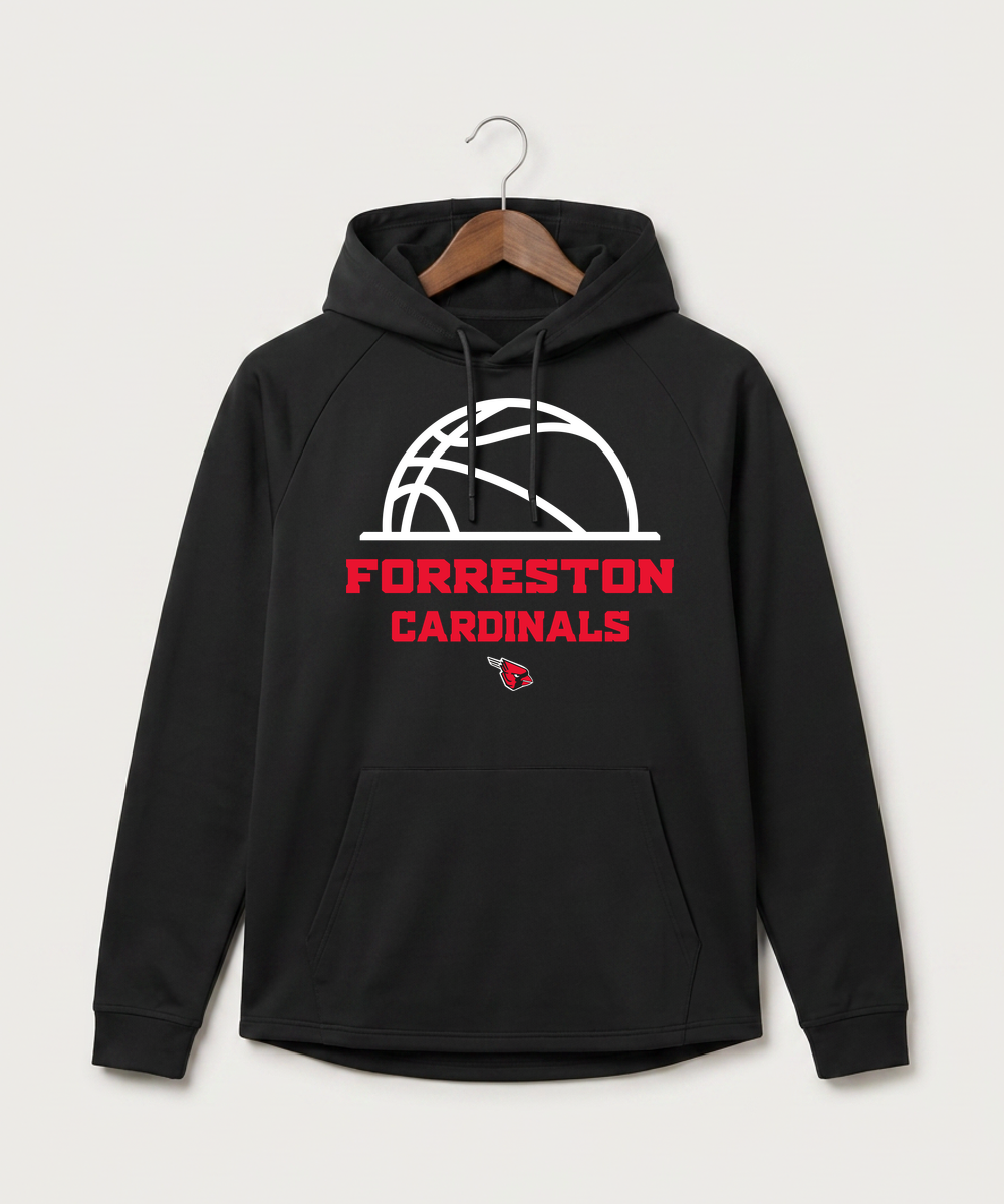 Forreston Basketball - Black Hoodie - Full Front