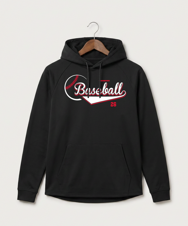 Forreston Baseball - Black Hoodie - Full Front