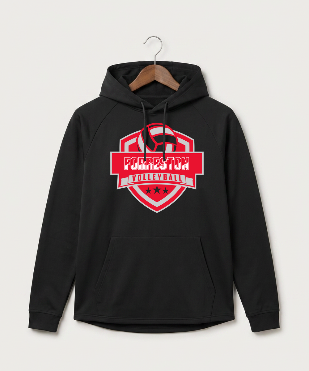 Forreston Volleyball - Black Hoodie - Full Front