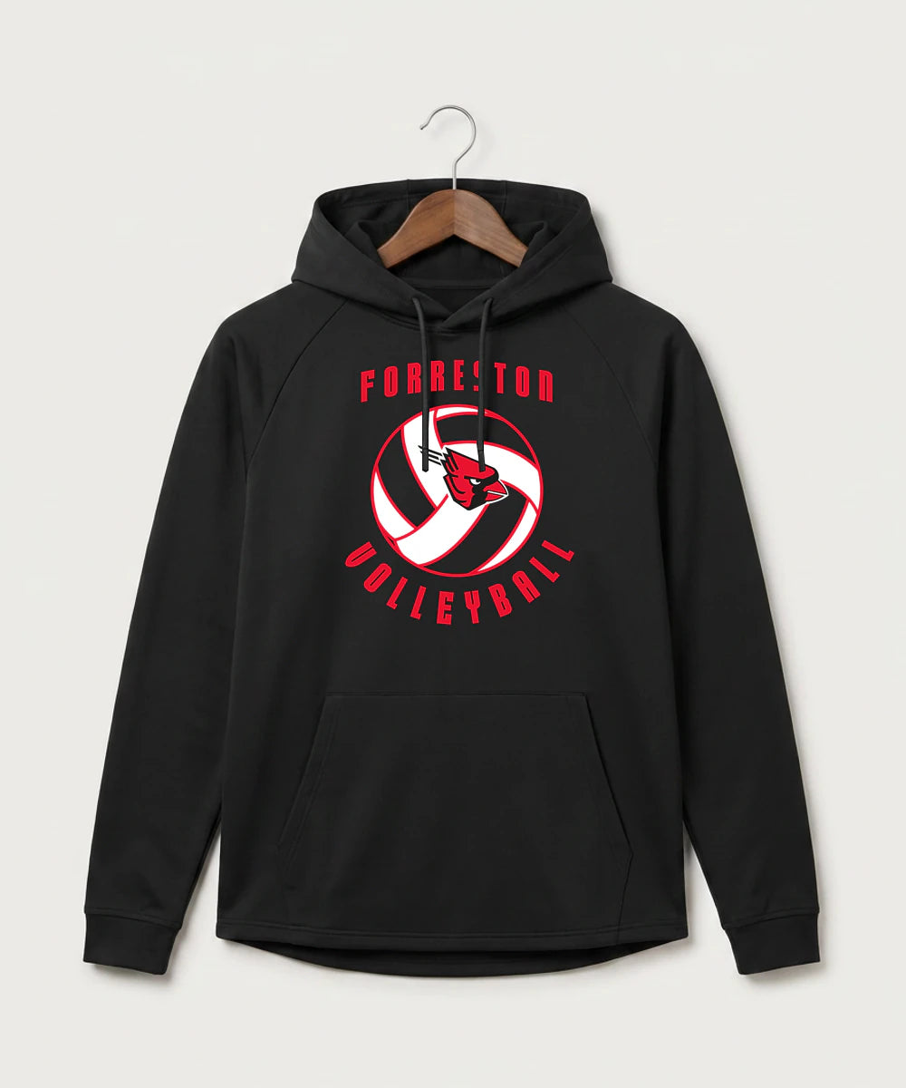 Forreston Volleyball - Black Hoodie - Full Front