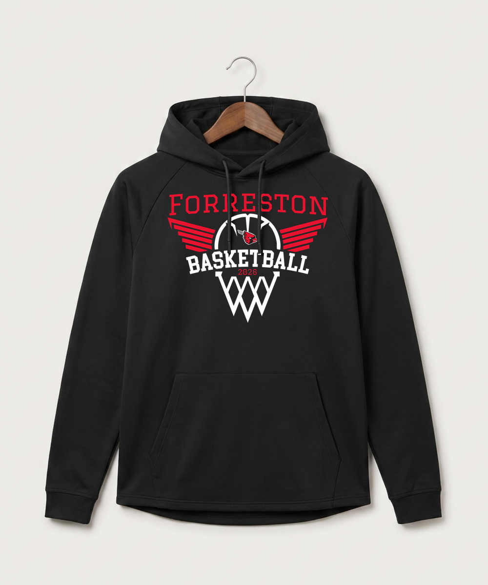 Forreston Basketball - Black Hoodie - Full Front