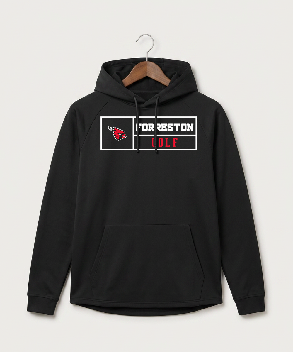 Forreston Golf - Black Hoodie - Full Front