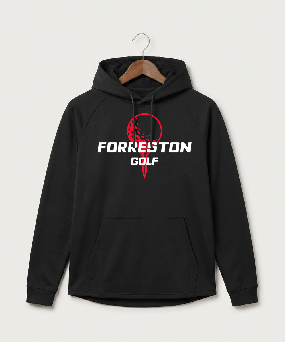 Forreston Golf - Black Hoodie - Full Front