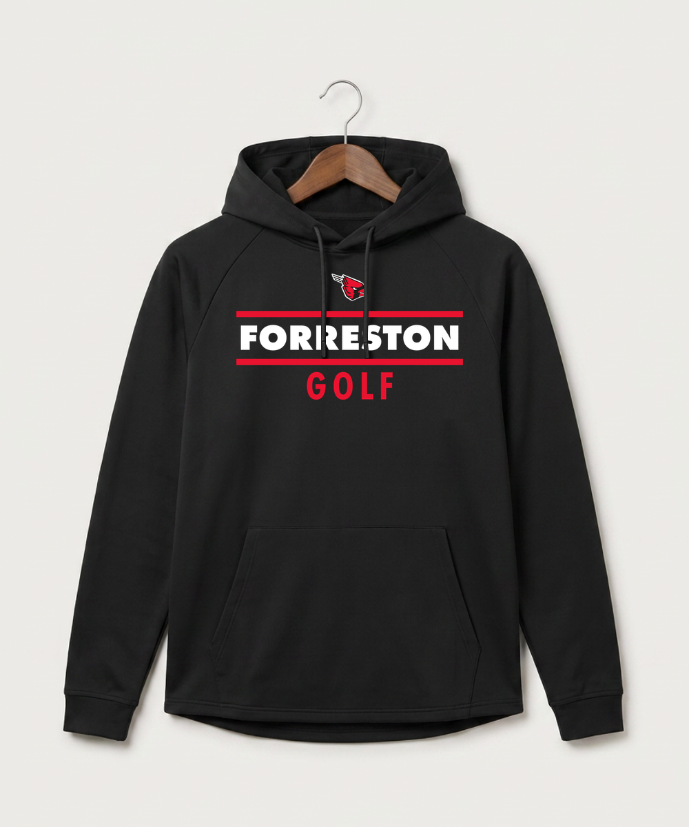 Forreston Golf - Black Hoodie - Full Front